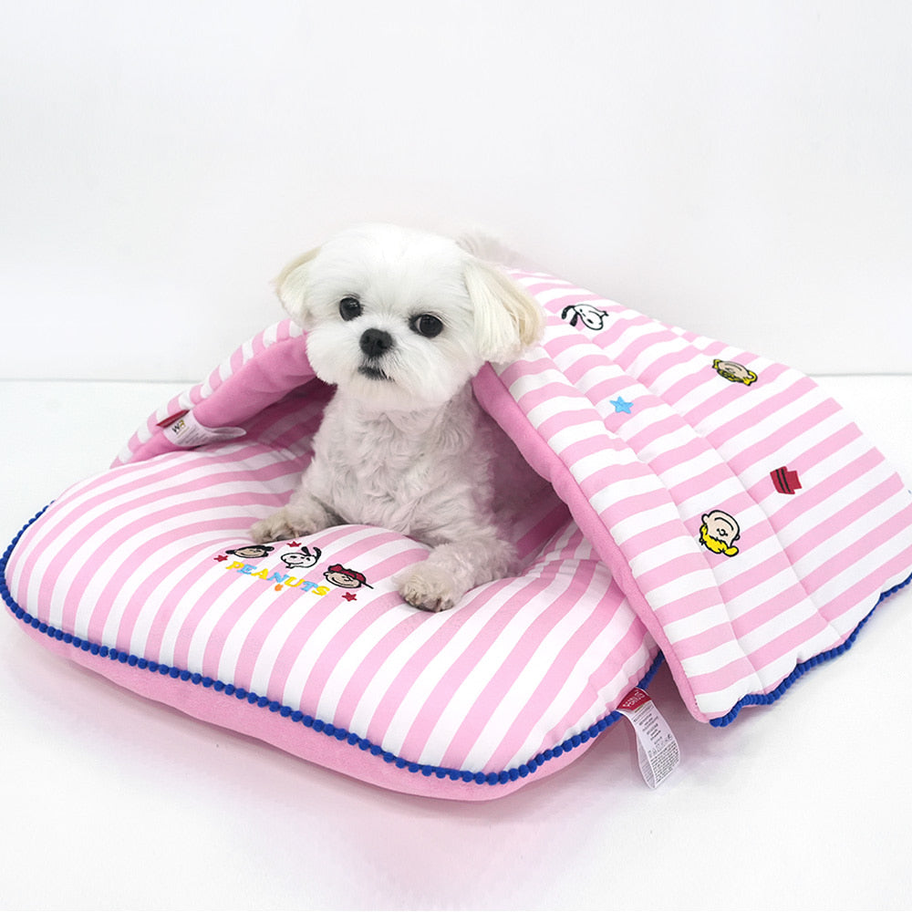 Peanuts Stripe Stroller Guard & Cushion