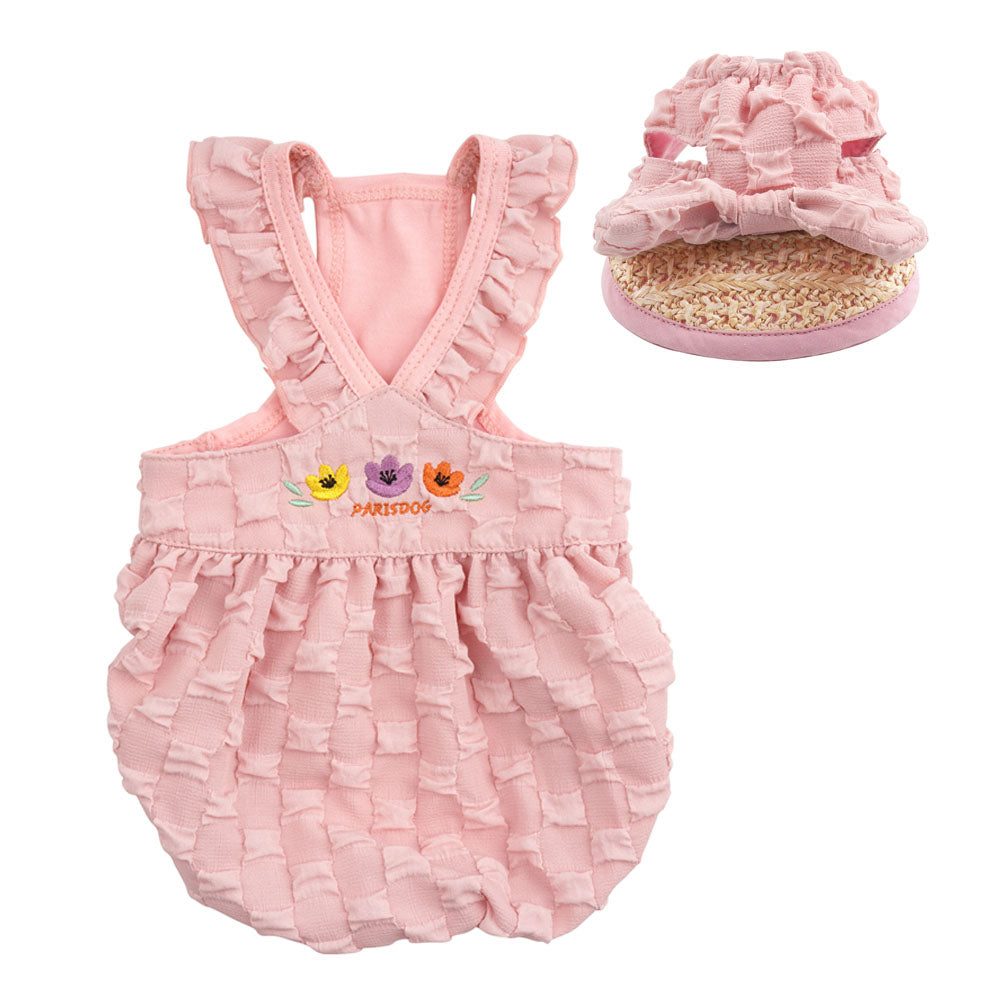 Popcorn Volume Pumpkin Dress Set (Including Hat)