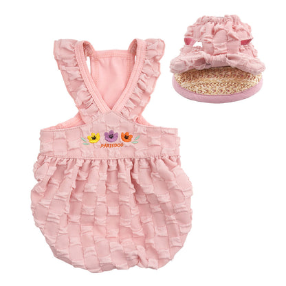 Popcorn Volume Pumpkin Dress Set (Including Hat)
