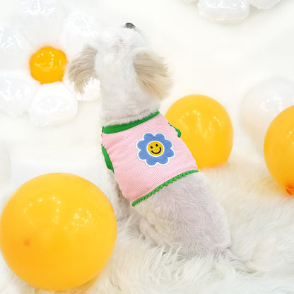 Smile Flower Crop T Shirt