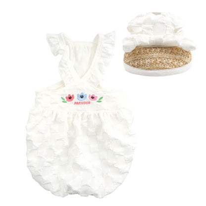 Popcorn Volume Pumpkin Dress Set (Including Hat)