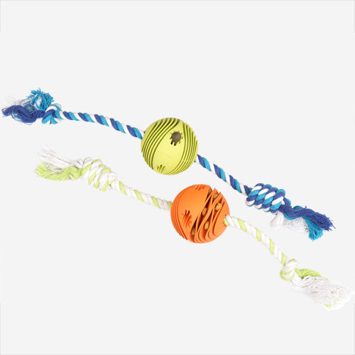 Rope Nosework Rubber Ball Toy