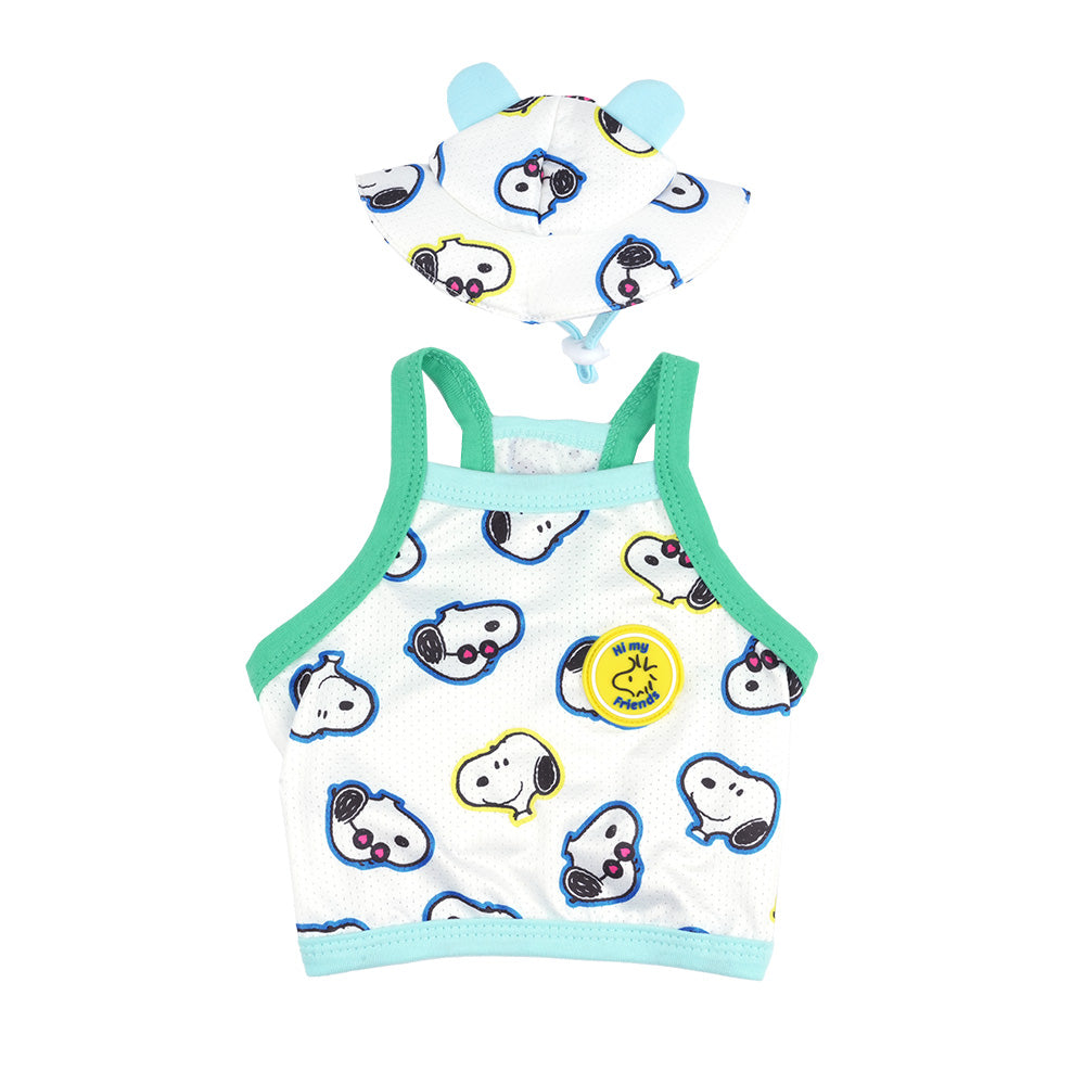 Peanuts Bubble Mesh Crop T-Shirt Set