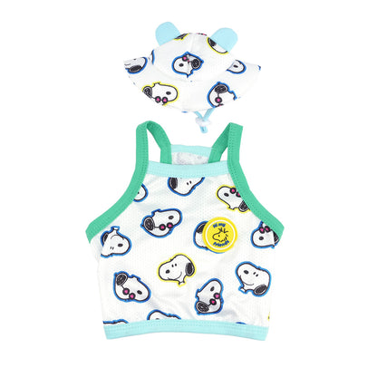 Peanuts Bubble Mesh Crop T-Shirt Set