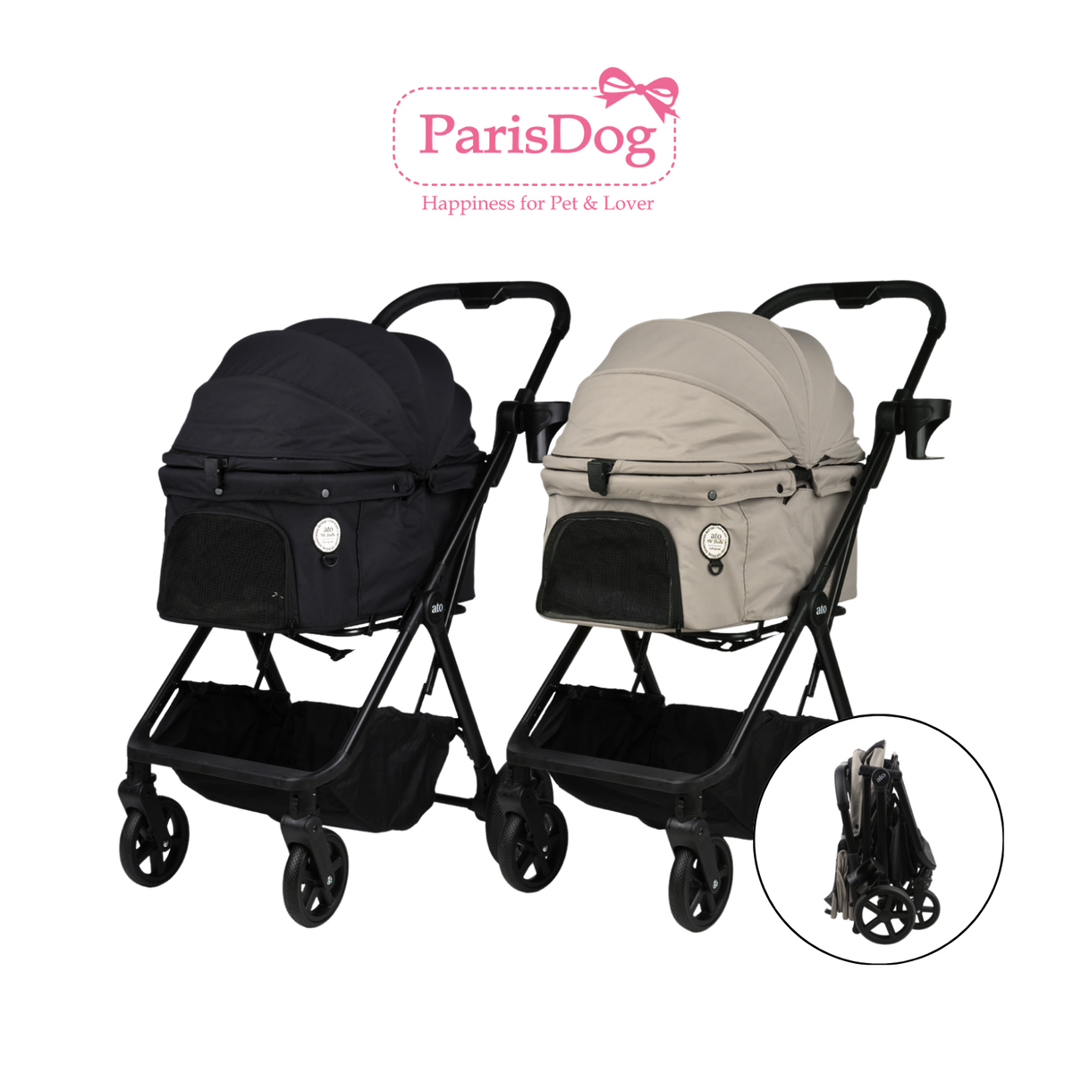 [ParisDog Philippines] ATO 1-click Foldable Pet Stroller