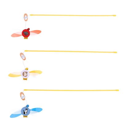 Cat Embroidery Rope Stick Toy