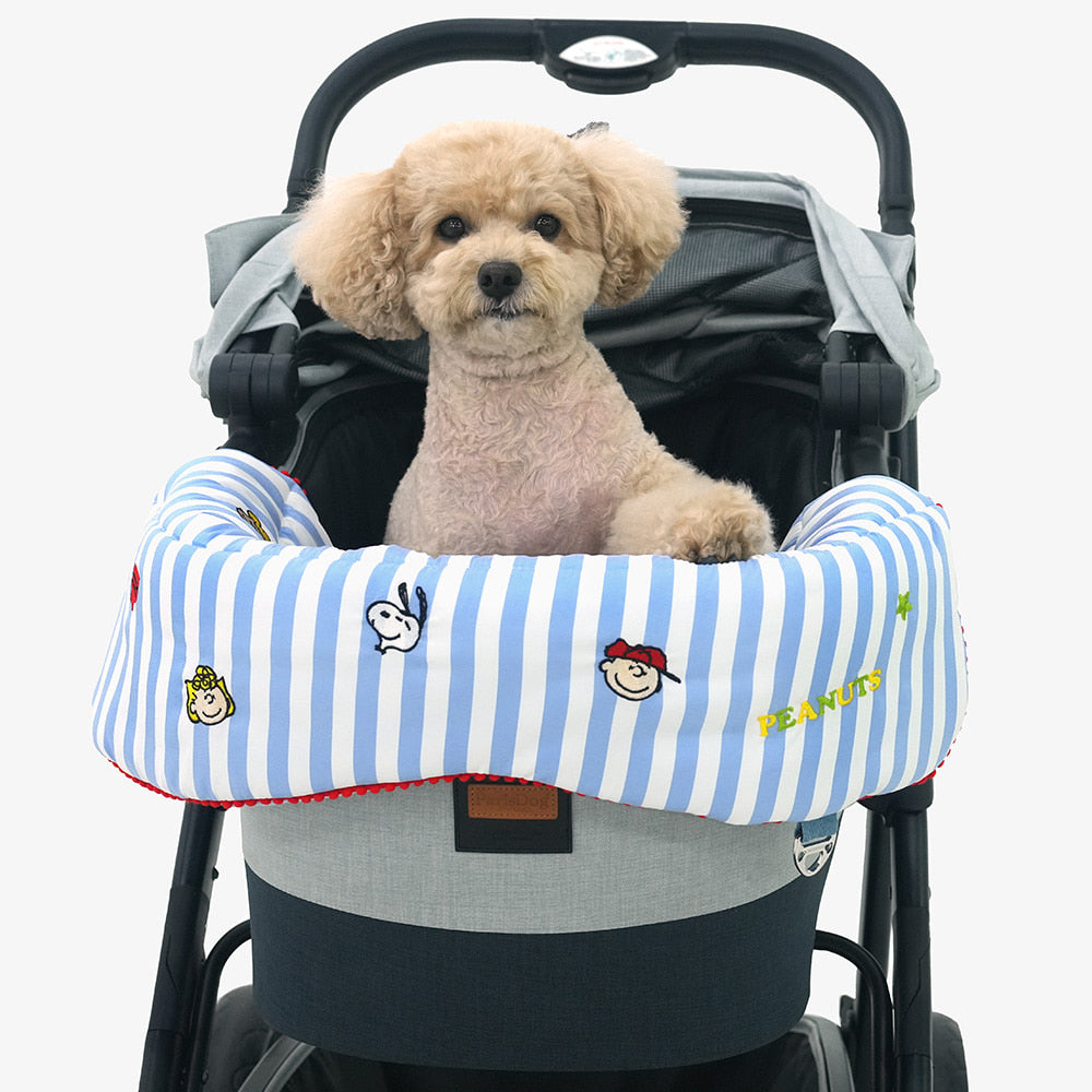 Peanuts Stripe Stroller Guard & Cushion