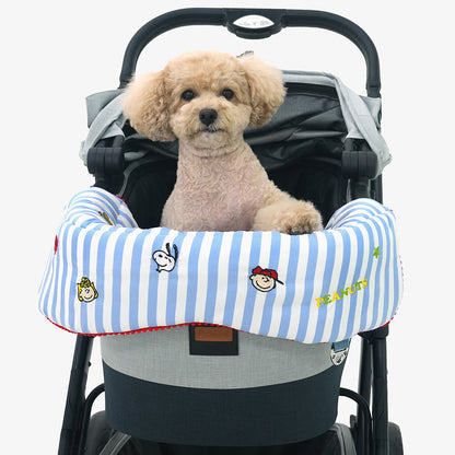 Peanuts Stripe Stroller Guard & Cushion
