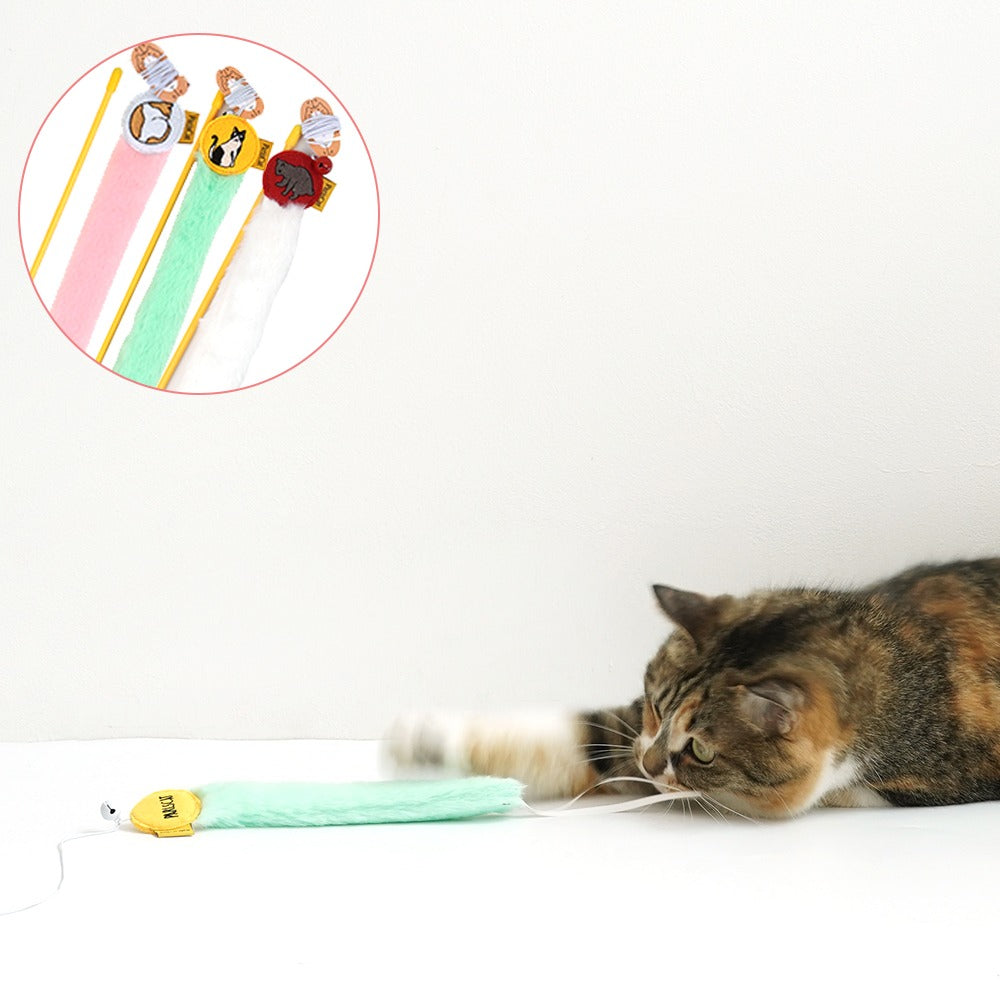 Pariscat Sound Tail Cat Stick Toy