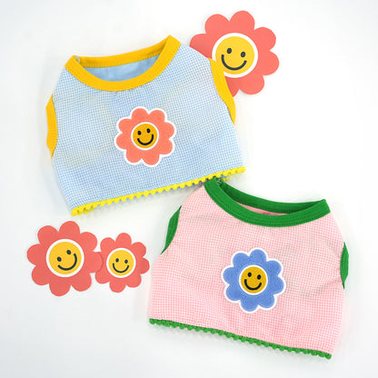 Smile Flower Crop T Shirt